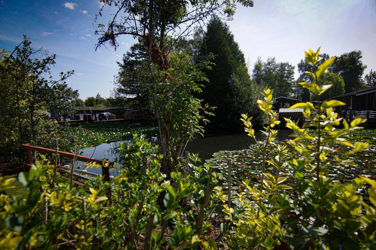 Rustig gelegen chalet Kapeki met tuin aan het water Geel Buitenkant foto